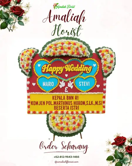 Papan Bunga Pernikahan Mapanget